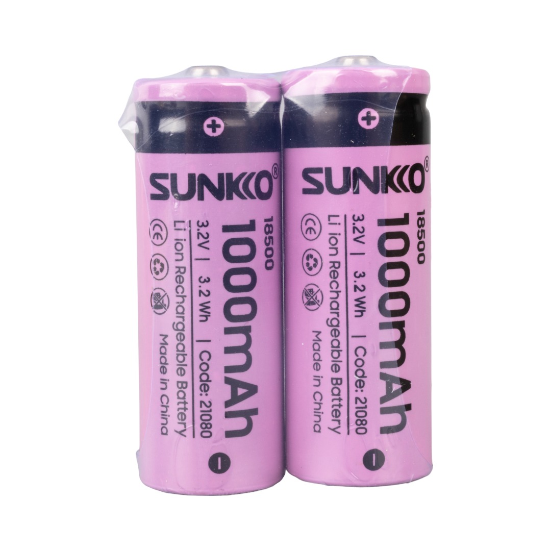 SUNKKO IFR 3.2 VOLT 1000 MAH 18500 ŞARJ EDİLEBİLİR PİL  (TEKLİ) (5271)