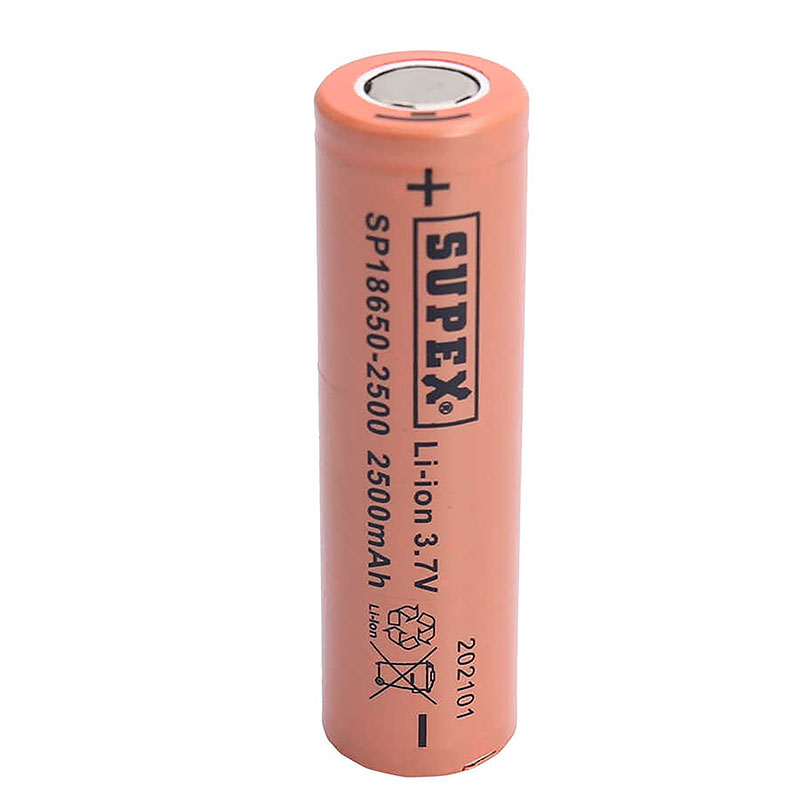 SUPEX 18650-2500 3.7V 2500 MAH DÜZ KAFA LI-ION PİL (5271)
