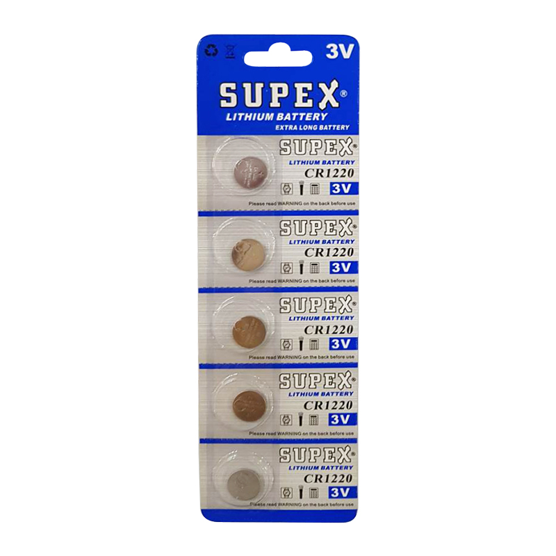 SUPEX CR1220 3V LİTYUM PİL 5Lİ BLİSTER PAKET (5271)