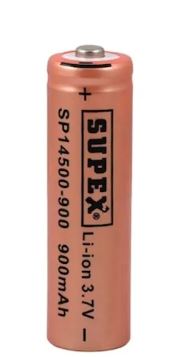 SUPEX SP14500-900S LİTYUM ION 3.7V 900MAH ŞARJ EDİLEBİLİR BAŞLIKLI PİL (5271)