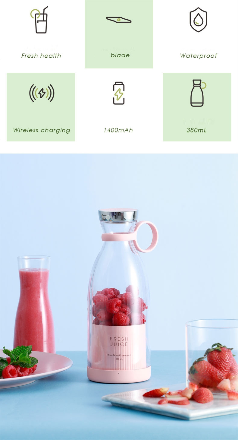 Taşınabilir Blender, Taşınabilir Mini Hızlı Blender 350ml Meyve Sıkacağı Kupası, Kablosuz Şarjlı, Smoothie Milkshake Suyu Bebek Maması için 4 Bıçaklı (5271) Taşınabilir Blender, Taşınabilir Mini Hızlı Blender 350ml Meyve Sıkacağı Kupası, Kablosuz Şarjlı, Smoothie Milkshake Suyu Bebek Maması için 4 Bıçaklı (5271)