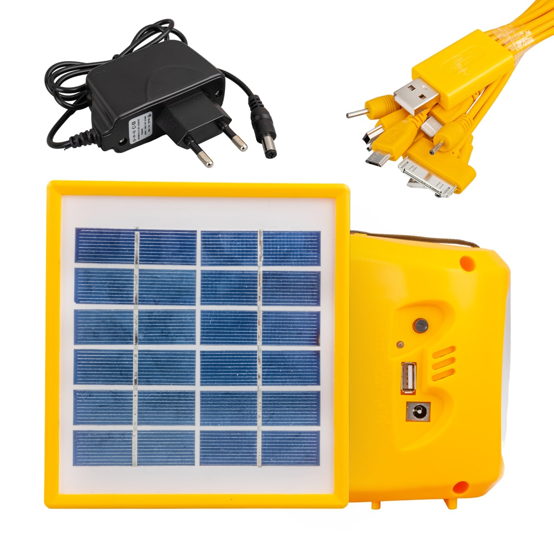 TEK PANELLİ ŞARJLI SOLAR IŞILDAK AYDINLATMA SETİ (5271)