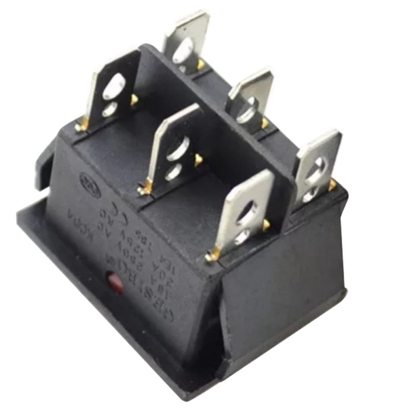 TEKLİ SOBA ANAHTARI GENİŞ IŞIKLI 6 PİN ON-OFF IC-105 (5271)