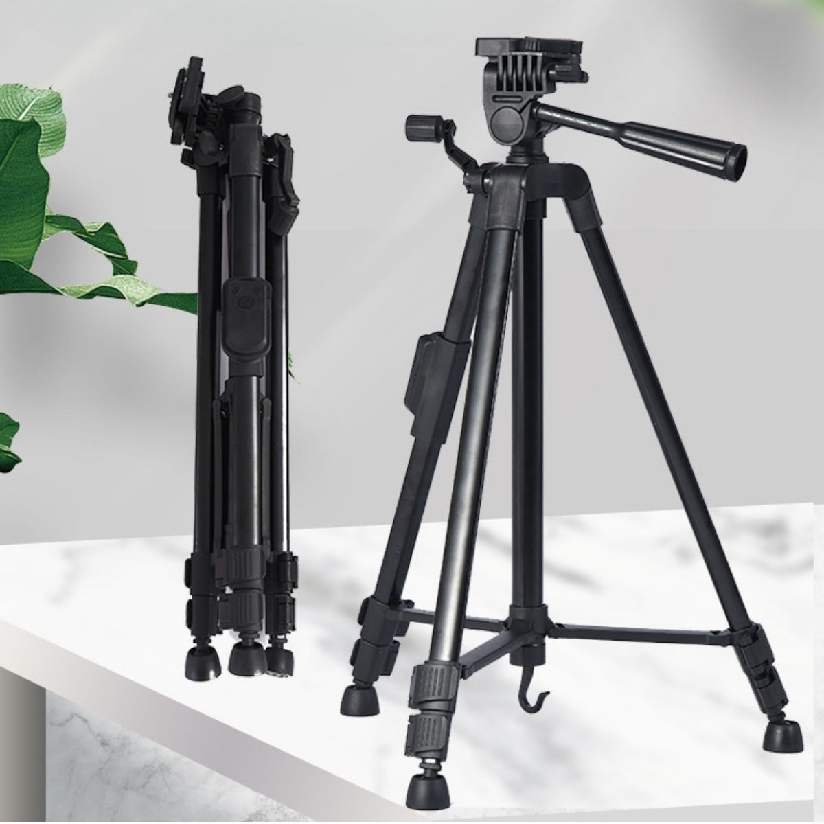 Telefon ve Fotoğraf Makinası Takılabilen Bluetooth Kumandalı 146 cm Tripod (5271)