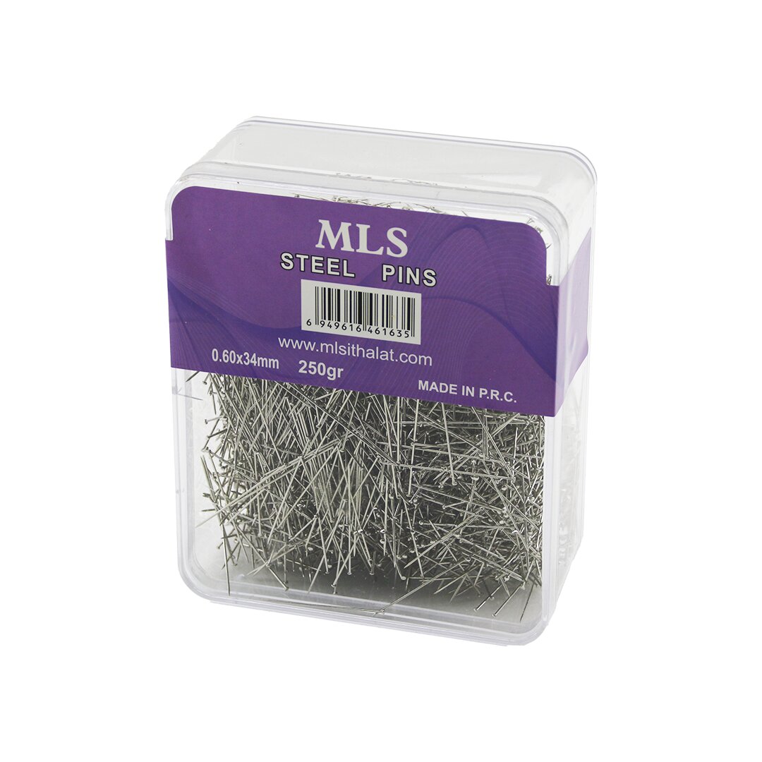 TOPLU İĞNE  0.60X34MM   250GR   ŞEFFAF MİKA KRİSTAL PLS.KUTULU AMBALAJ (5271)
