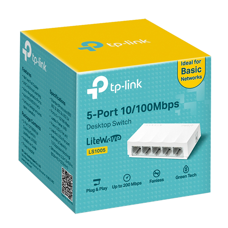 TP-LINK LS1005 5 PORT 10/100 MBPS ETHERNET SWITCH (5271) TP-LINK LS1005 5 PORT 10/100 MBPS ETHERNET SWITCH (5271)