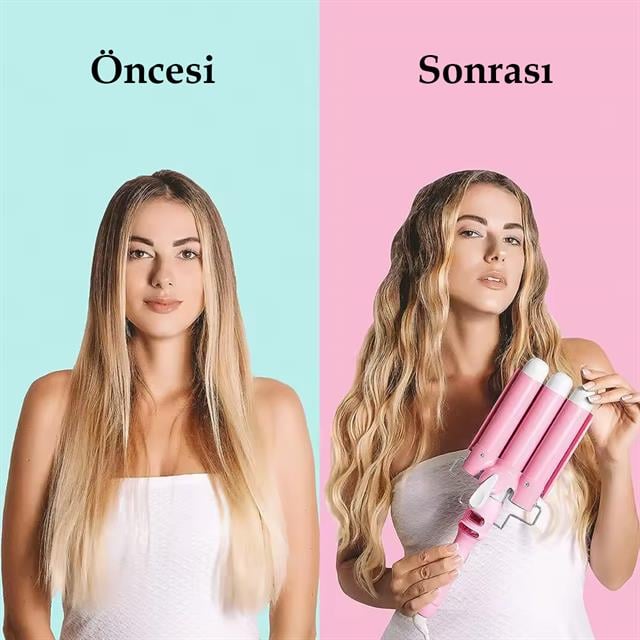 Triple Su Dalgası Profesyonel Saç Şekillendirici Maşası T-0042 (5271) Triple Su Dalgası Profesyonel Saç Şekillendirici Maşası T-0042 (5271)