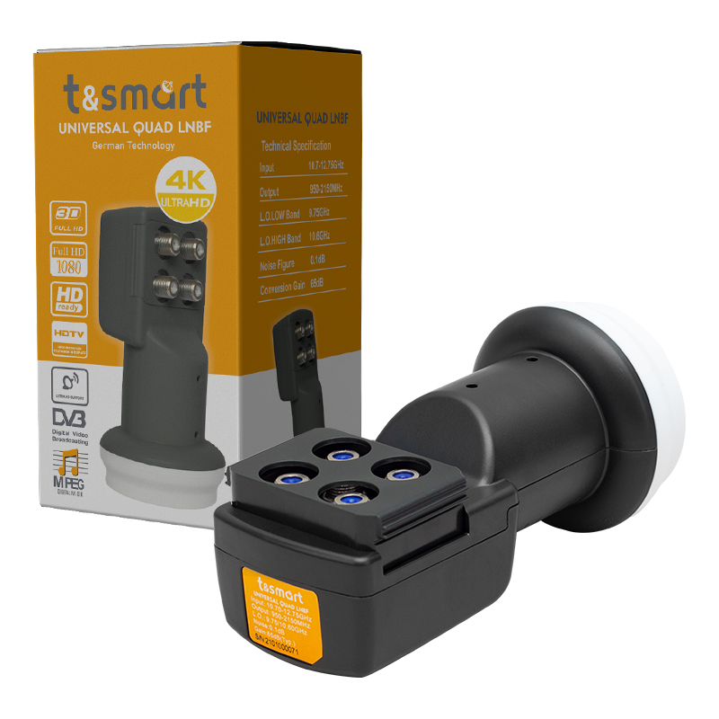 TSMART 0.1DB ULTRA HD 4K UNIVERSAL QUAD DÖRT ÇIKIŞLI LNB (5271)