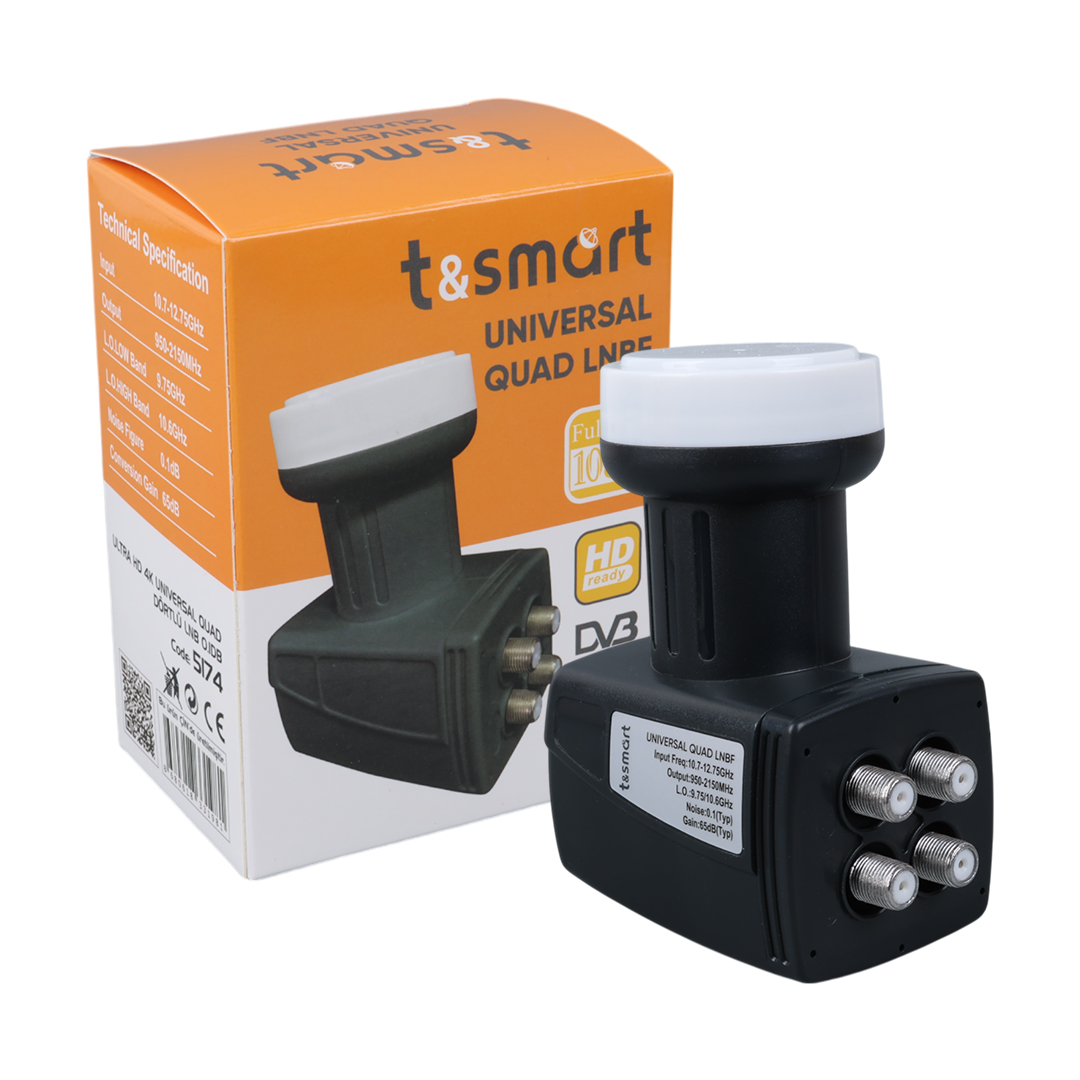 TSMART 0.1DB ULTRA HD 4K UNIVERSAL QUAD DÖRT ÇIKIŞLI LNB (5271)