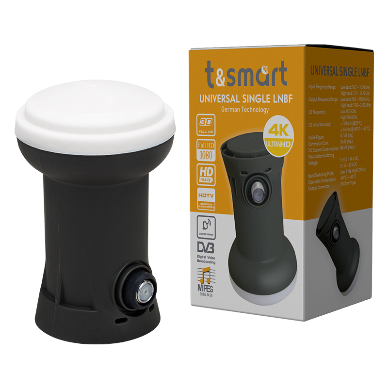 TSMART 0.7DB ULTRA HD 4K UNIVERSAL TEK ÇIKIŞLI SINGLE LNB (5271)