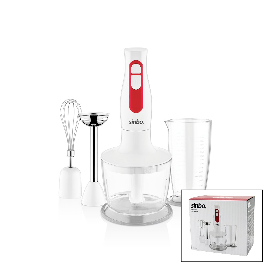 TURBO EL BLENDER SETİ DOĞRAYICI- MİKSER- BLENDER 2 KADEME HIZ 600ML HAZNE - 700ML ÖLÇÜ KABI SHB-3100S (5271)