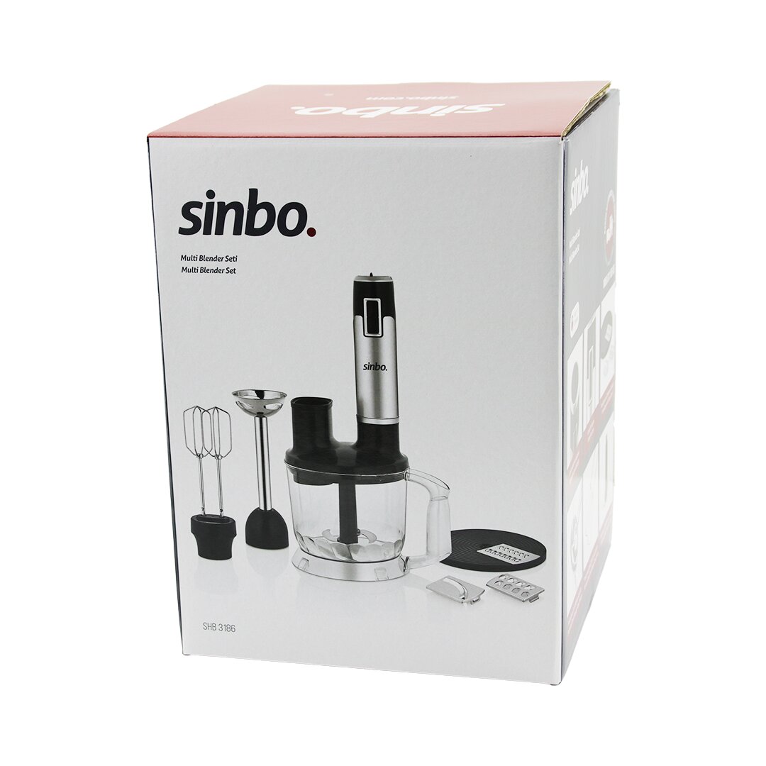 TURBO MULTİ BLENDER SETİ DOĞRAYICI- MİKSER- BLENDER RENDE DİLİM DİSKLERİ 300W 2LT HAZNE SHB-3186 (5271)