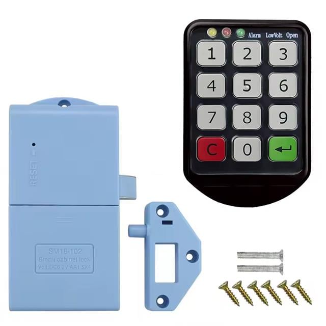 Tuş Şifreli Siyah Çekmece Dolap Kilidi (2&apos;li Paket) (5271)