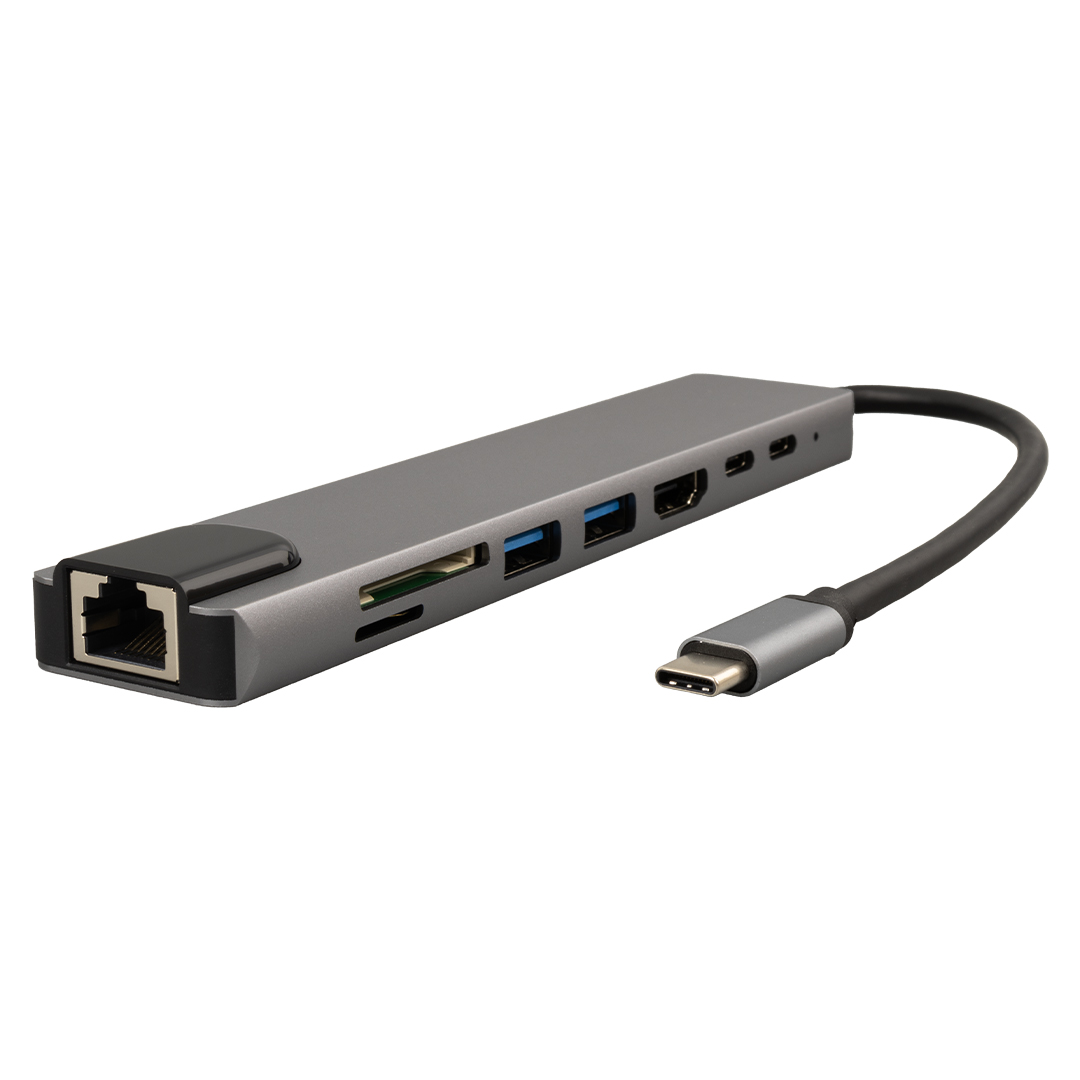 TYPE-C 8IN1 HDMI COK FONKSIYONLU USB 3.0 DOCK STATION (5271)