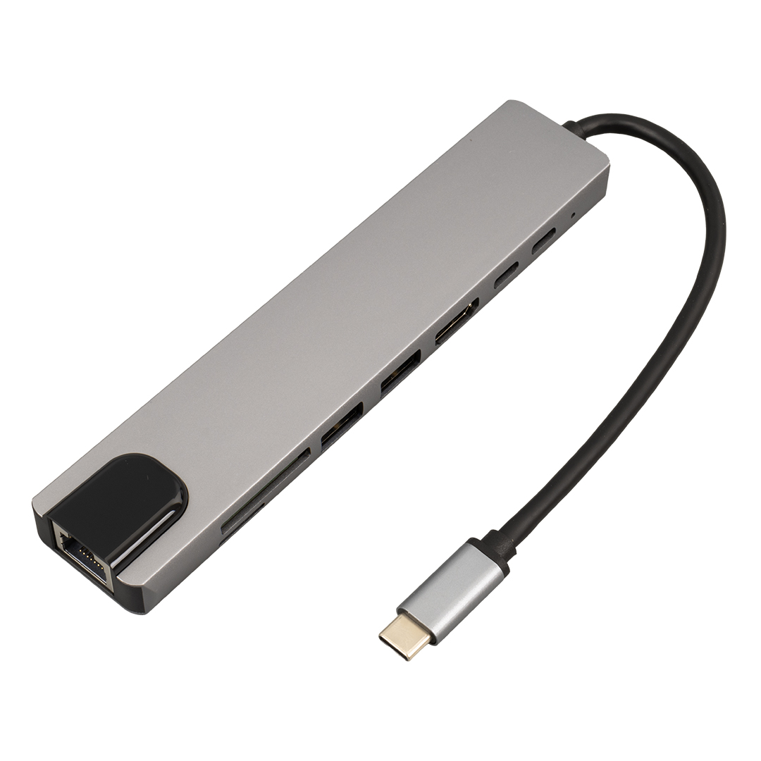 TYPE-C 8IN1 HDMI COK FONKSIYONLU USB 3.0 DOCK STATION (5271)