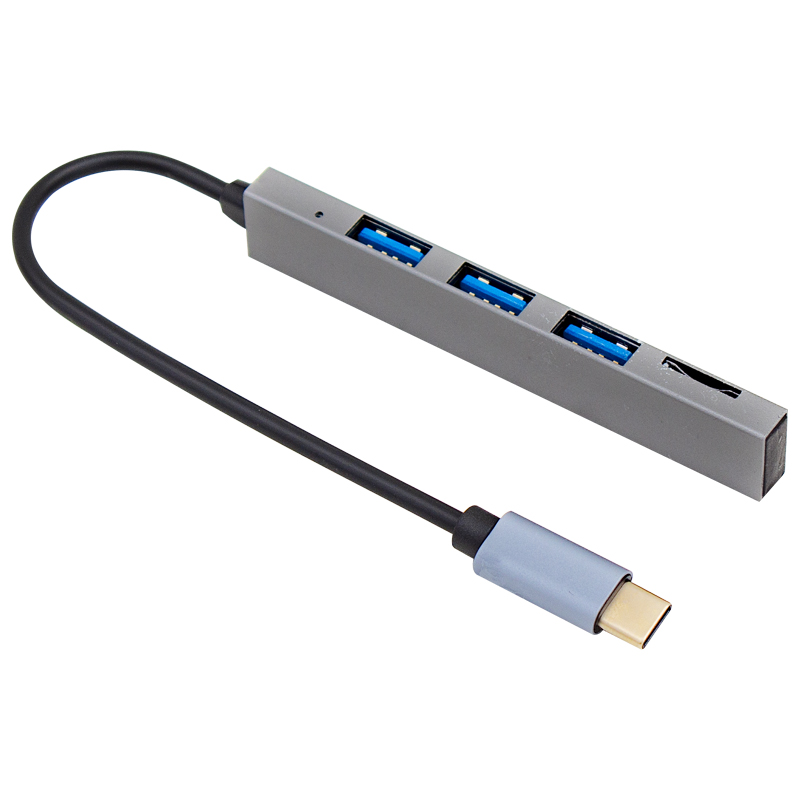 TYPE-C HUB 3x USB 3.0 SD/TF HAFIZA KART OKUYUCU DOCK STATION (MACBOOK - PC - PLAYSTATİON - XBOX) (5271)