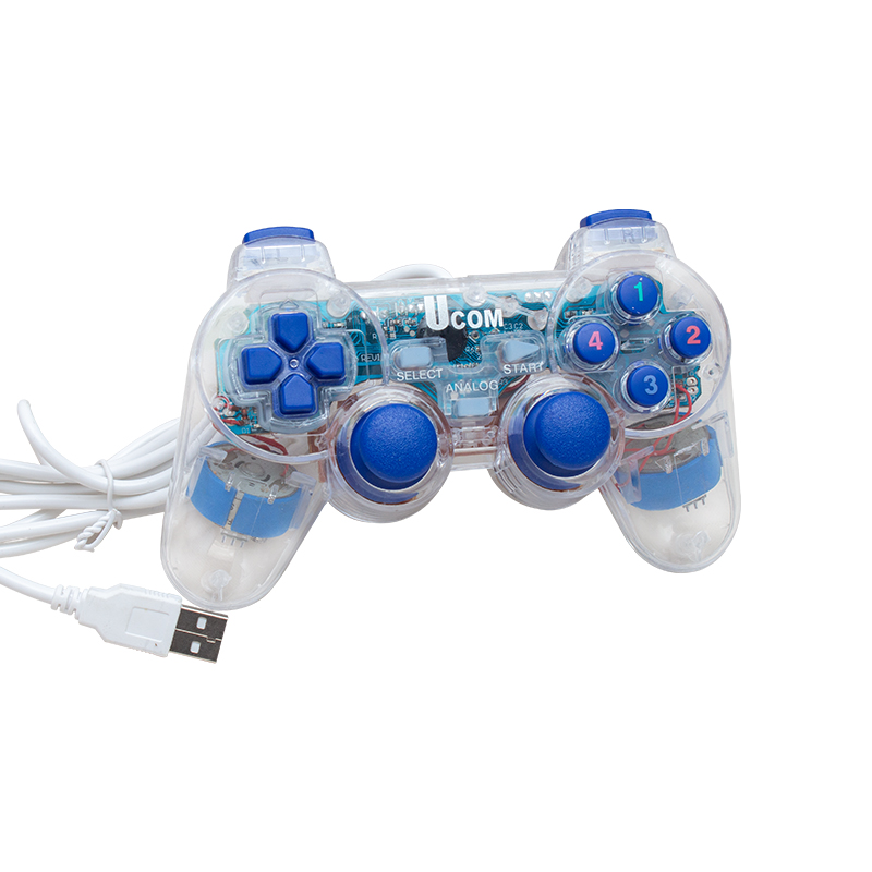 UCOM-704 DOUBLE SHOCK ŞEFFAF JOYPAD OYUN KOLU (5271)
