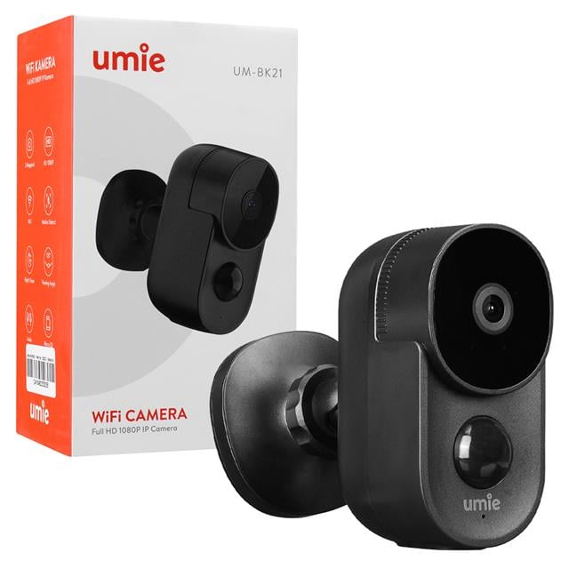 UMIE 2MP Iki Yönlü Ses TF Kart Kablosuz Tuya Destekli Akıllı IP Kamera 6700 mAh Bataryalı (UM-BK21 Siyah) (5271) UMIE 2MP Iki Yönlü Ses TF Kart Kablosuz Tuya Destekli Akıllı IP Kamera 6700 mAh Bataryalı (UM-BK21 Siyah) (5271)