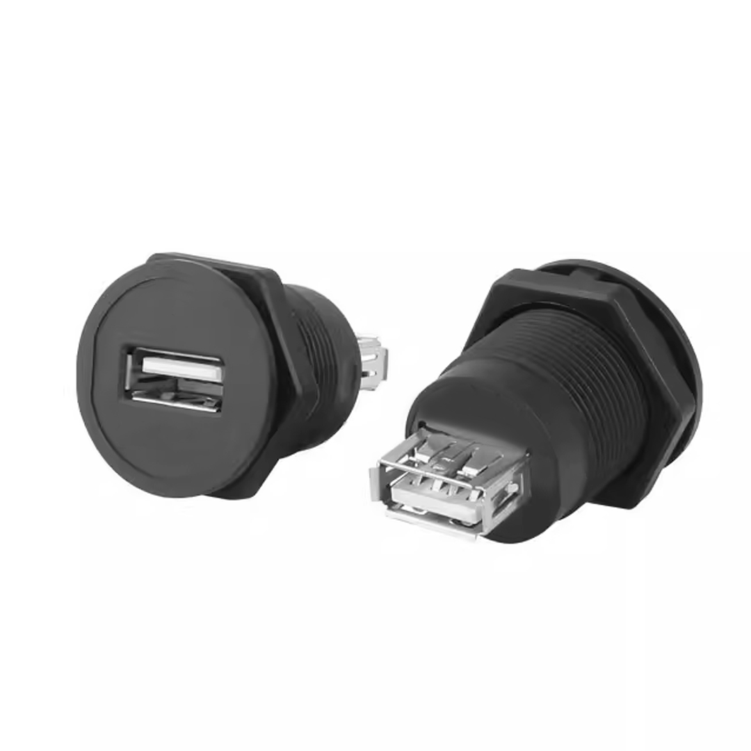 USB-01C-BK 22 MM PANO TİP SİYAH USB A DİŞİ SOKET (5271)