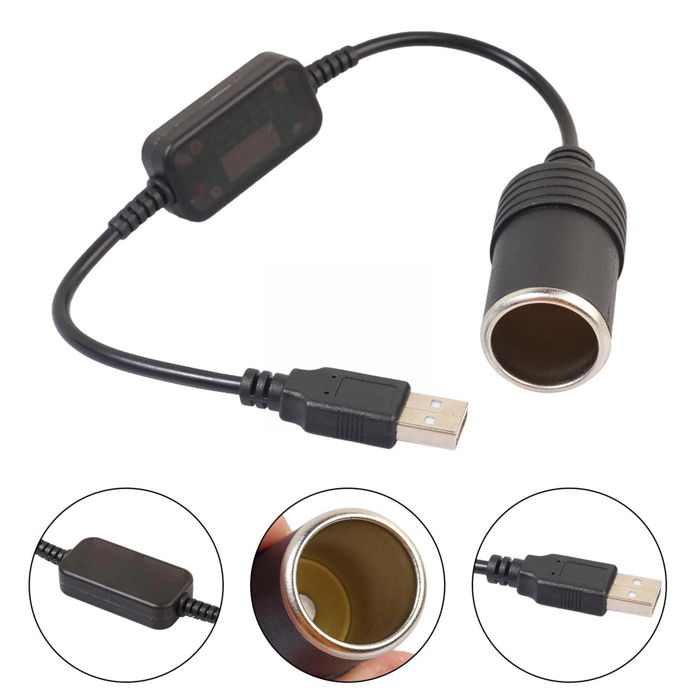 USB 2.0 5 VOLT - 2 AMPER TO 12 VOLT - 0.8 AMPER ÇAKMAK FİŞİ DİŞİ ÇEVİRİCİ (5271)
