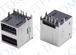 USB 2.0 ŞASE A DİŞİ İKİLİ 90 MAVİ (IC-265E) (5271)