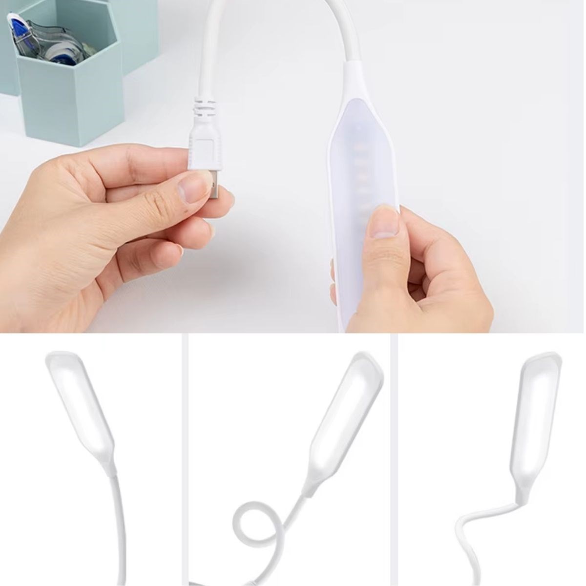 USB Girişli 14 Ledli 3 Kademeli Dokunmatik Masa/Kitap Okuma Lambası Ledi Beyaz (5271) USB Girişli 14 Ledli 3 Kademeli Dokunmatik Masa/Kitap Okuma Lambası Ledi Beyaz (5271)