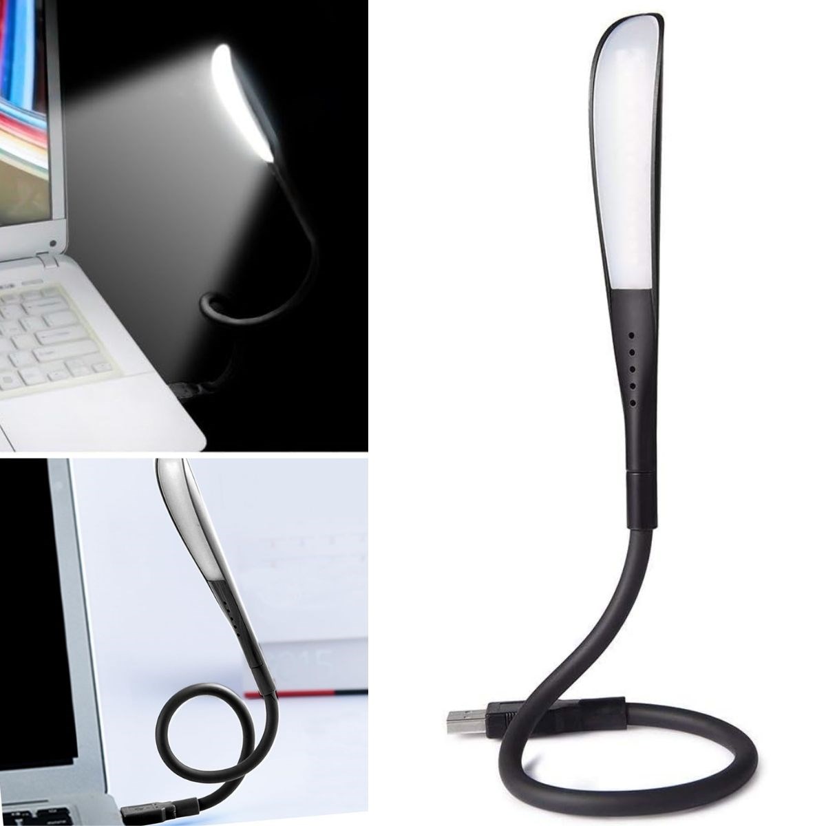 USB Girişli 14 Ledli 3 Kademeli Dokunmatik Masa/Kitap Okuma Lambası Ledi Siyah (5271)