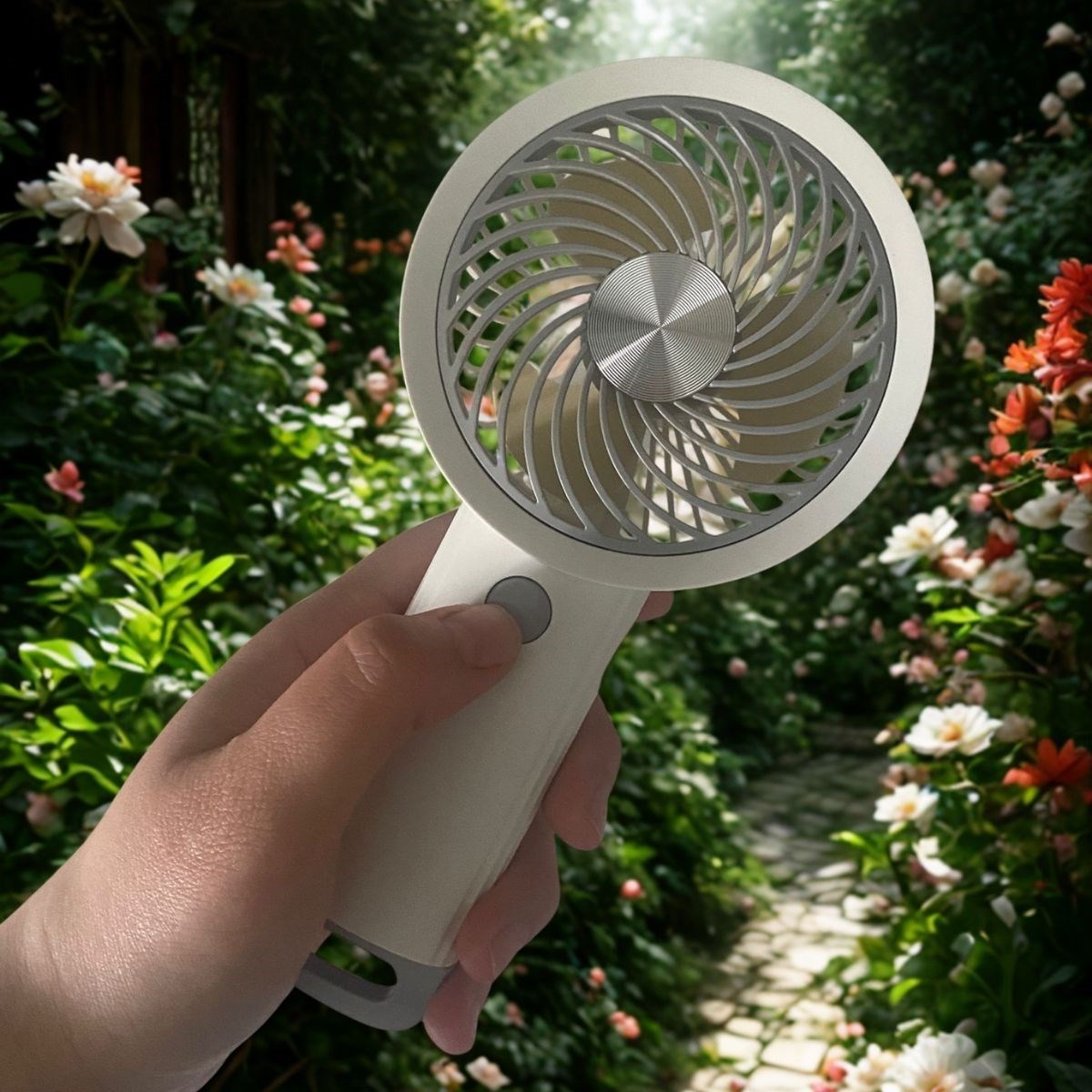 USB ile Şarj Olabilen 3 Ayarlı Fan Modlu Çanta Tipi El Fanı (5271)
