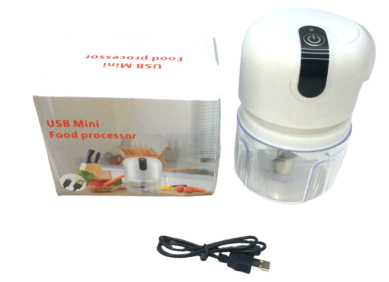 USB MİNİ FOOD PROCESSOR USB ŞARJLI MİNİ 3 BIÇAK BLENDER RONDO DOĞRAYICI 250ML (5271)