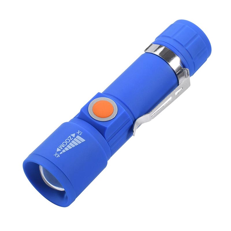 USB ŞARJLI 3 MODLU PLASTİK KASA MİNİ EL FENERİ (5271)