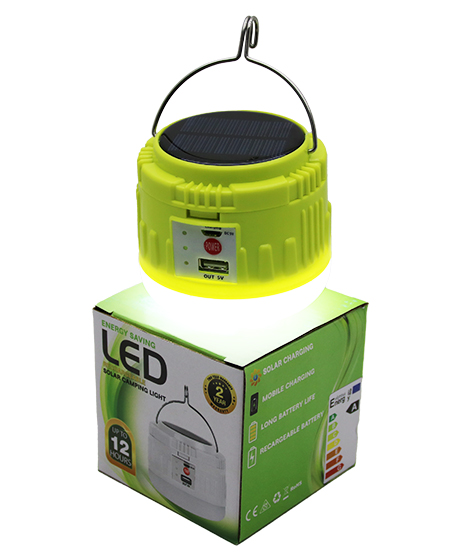 USB - SOLAR ŞARJLI ASKILI KAMP LAMBASI - POWERBANK (5271)