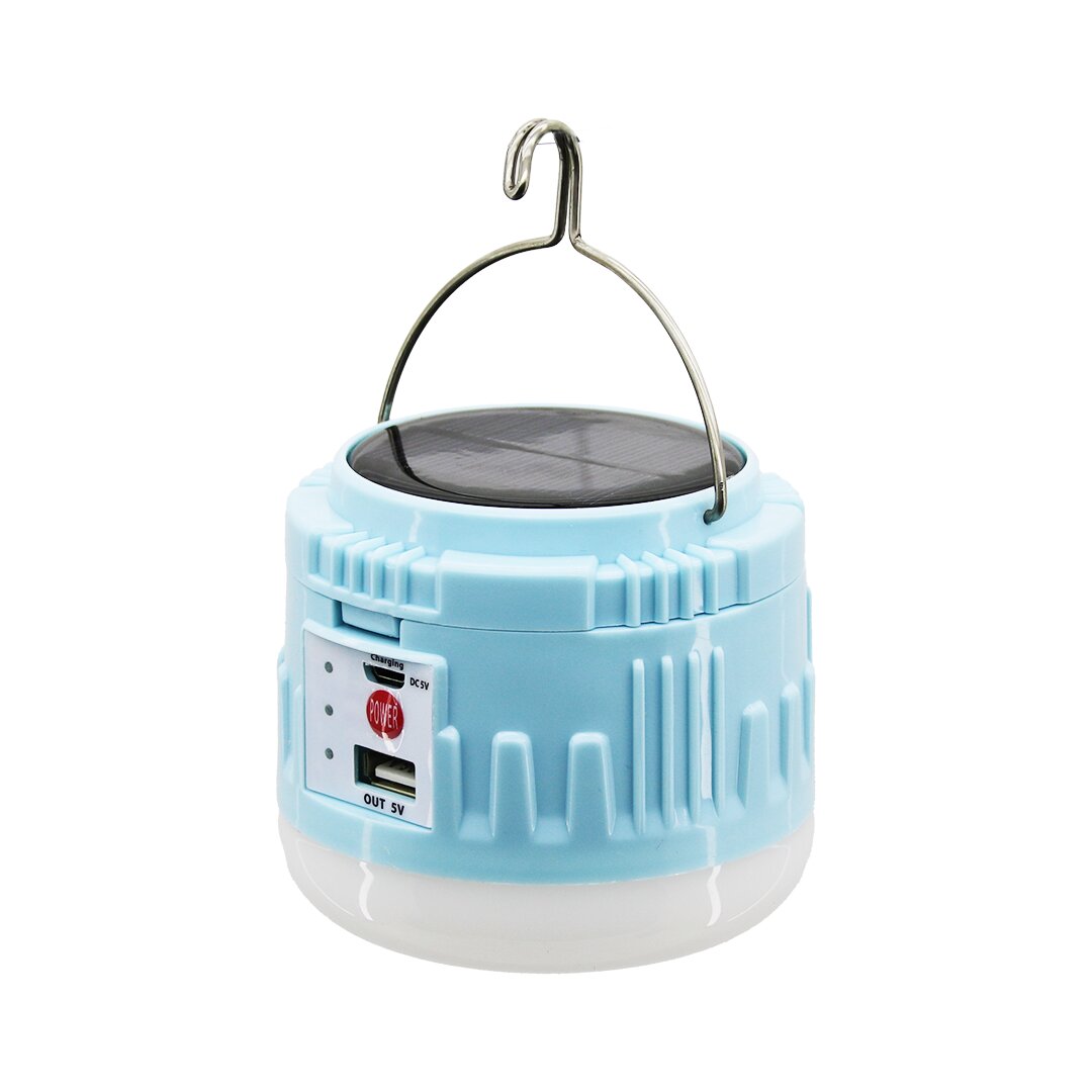 USB - SOLAR ŞARJLI ASKILI KAMP LAMBASI - POWERBANK (5271)