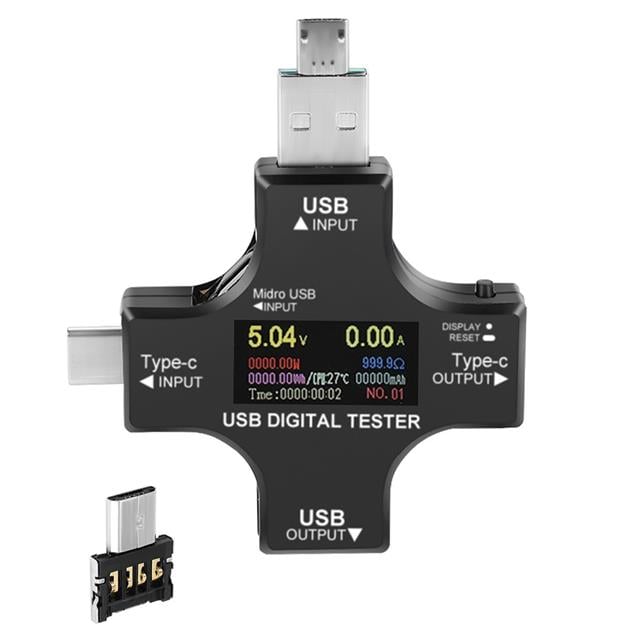 USB Tester Voltmetre Ampermetre Akım Göstergesi Multimetre Test Cihazı OTG Destekli (5271) USB Tester Voltmetre Ampermetre Akım Göstergesi Multimetre Test Cihazı OTG Destekli (5271)