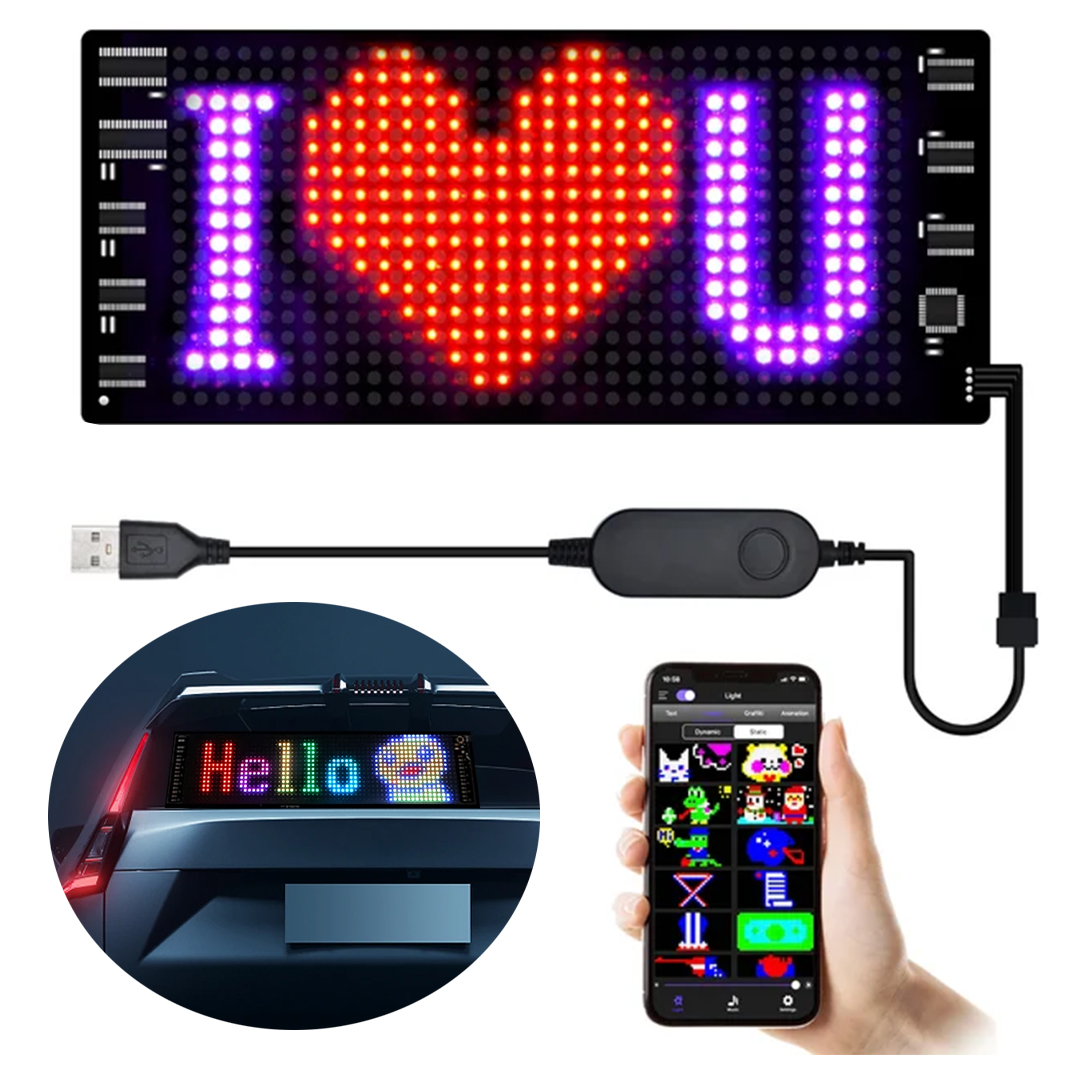 USBLİ KAYAN YAZI LED TABELA 7X17CM (5271)