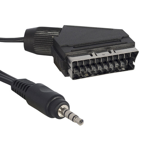 UYDU ALICISI AV KABLO 3.5 MM ST ERKEK/SCART KABLO 1.2 METRE KISA JACK (TİVİBULAR İÇİN) (5271)