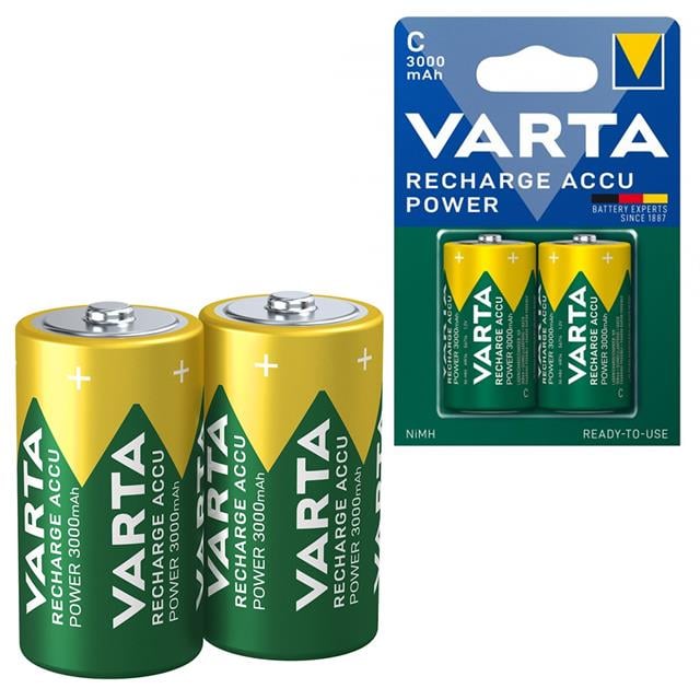 Varta HR14 3000mAh C Orta Boy 1.2 Volt Ni-Mh Şarjlı Pil 2Li Paket (Şarj Edilebilir) (5271) Varta HR14 3000mAh C Orta Boy 1.2 Volt Ni-Mh Şarjlı Pil 2Li Paket (Şarj Edilebilir) (5271)