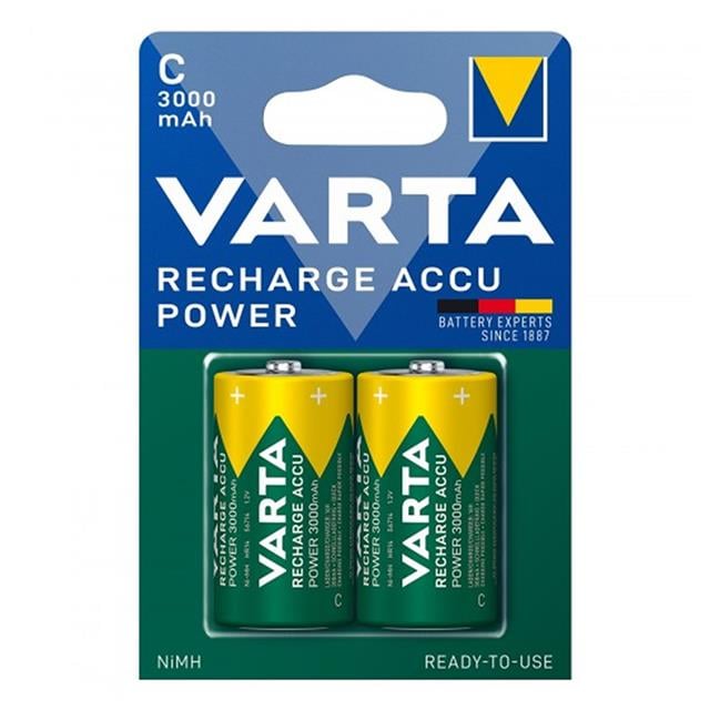 Varta HR14 3000mAh C Orta Boy 1.2 Volt Ni-Mh Şarjlı Pil 2Li Paket (Şarj Edilebilir) (5271) Varta HR14 3000mAh C Orta Boy 1.2 Volt Ni-Mh Şarjlı Pil 2Li Paket (Şarj Edilebilir) (5271)