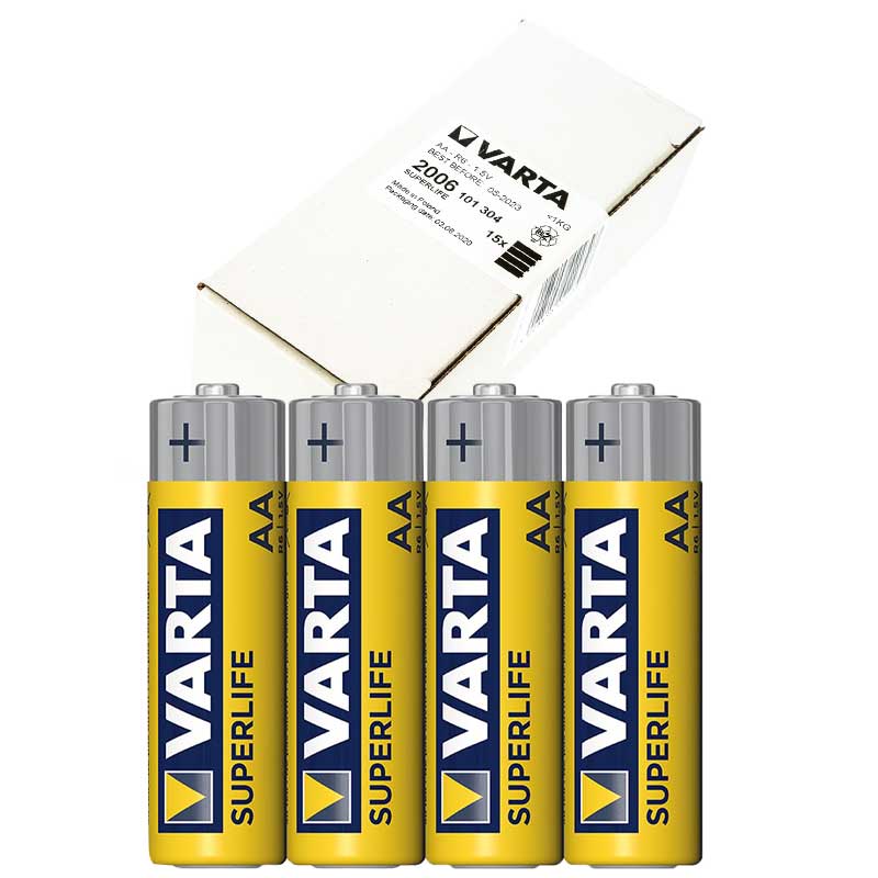 VARTA SUPERLIFE ÇİNKO AA KALEM PİL 60LI PAKET FİYAT (5271)