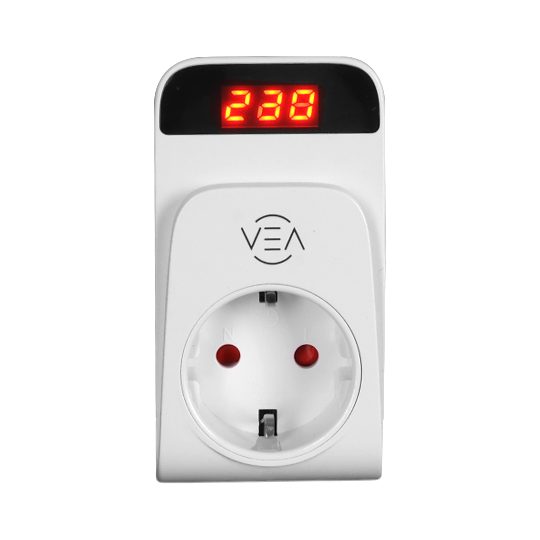 VEA VE-25530 15A 3520W TEKLİ DİJİTAL GÖSTERGELİ AKIM KORUMALI PRİZ AŞIRI YÜKSEK GERİLİM (5271)