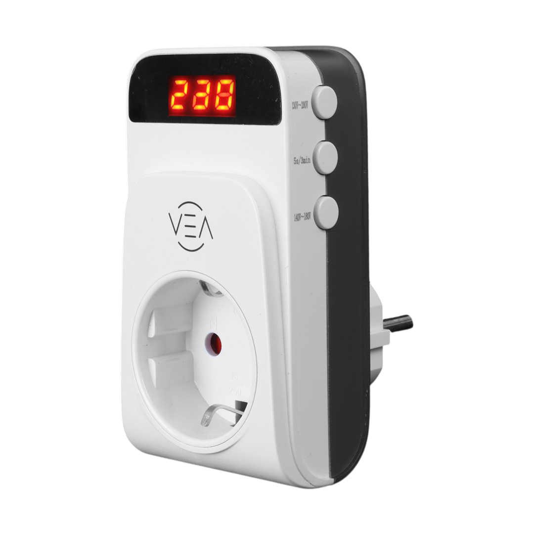 VEA VE-25530 15A 3520W TEKLİ DİJİTAL GÖSTERGELİ AKIM KORUMALI PRİZ AŞIRI YÜKSEK GERİLİM (5271)