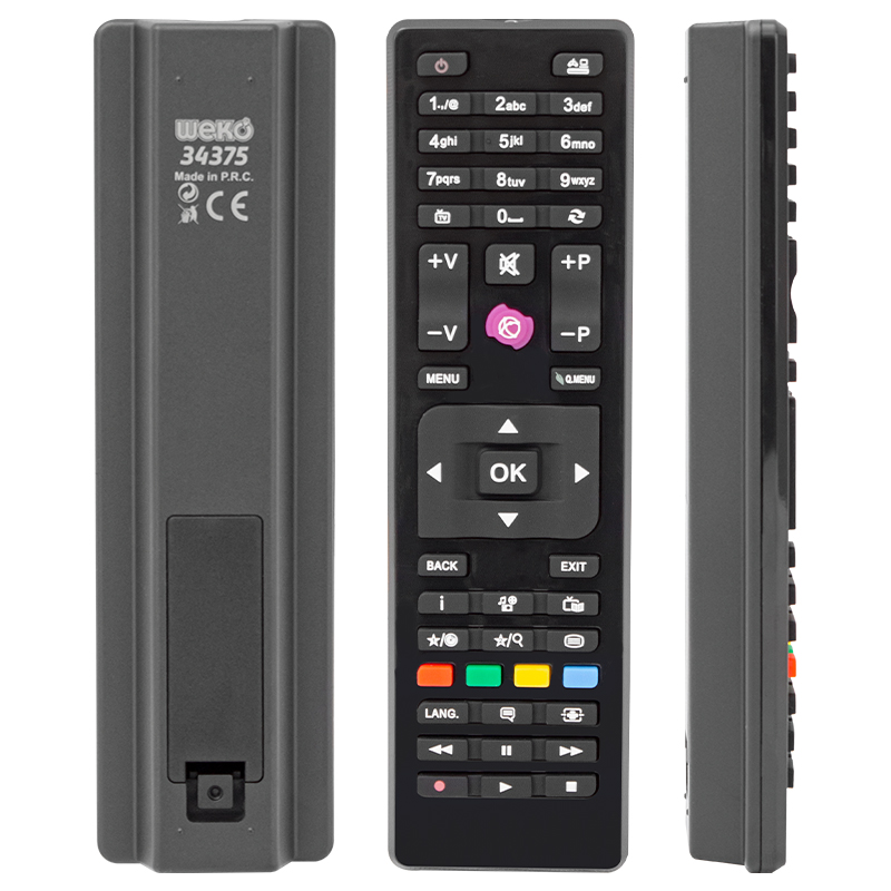 VESTEL-SEG-REGAL RC4875 KARE GÖBEK MİNİ LCD LED TV KUMANDA (40042=34375) (5271)
