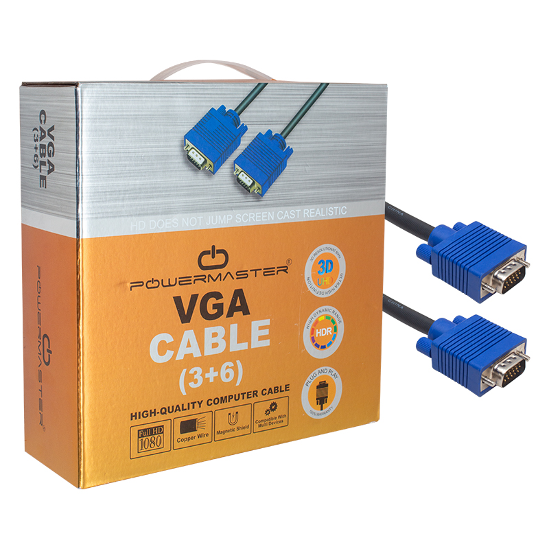 VGA KABLO 15 PİN 3+6 ERKEK/ERKEK 10M KUTULU (5271)