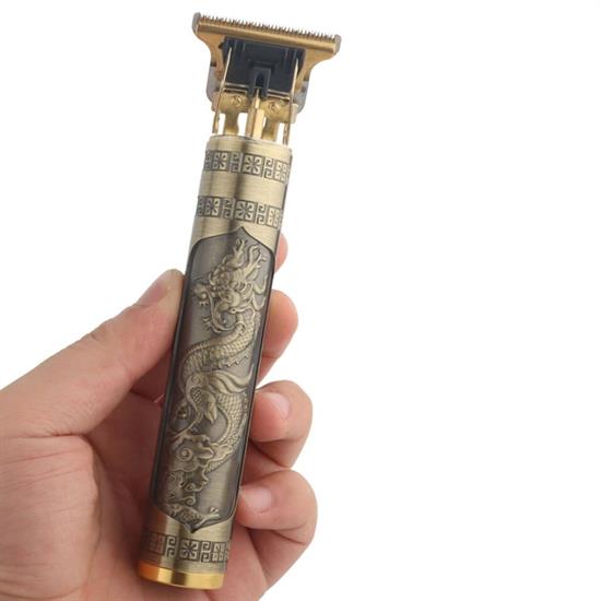 Vintage Görünümlü Güçlü 4 Farklı Başlıklı USB ŞarjlI Manuel Tıraş Makinası (5271)