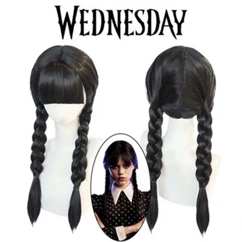 Wednesday Siyah Örgülü Peruk (5271)