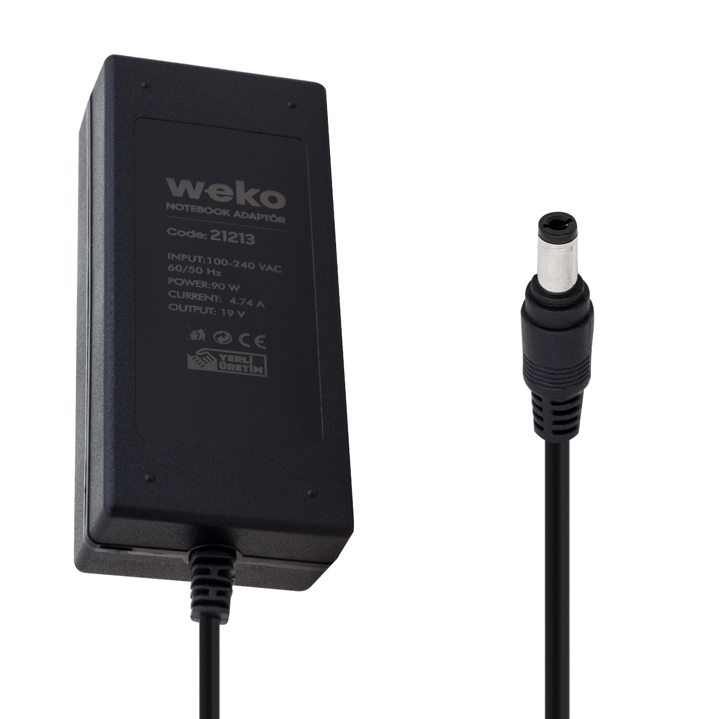 19 VOLT 4.74 AMPER 90 WATT 5.5*2.5 UÇLU NOTEBOOK ADAPTÖR YERLİ ÜRETİM (5271)