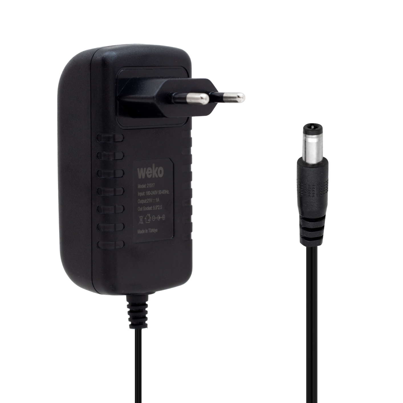21 VOLT - 1 AMPER 5.5*2.5 UÇLU YERLİ ÜRETİM ŞARJLI MATKAP ADAPTÖRÜ (5271)