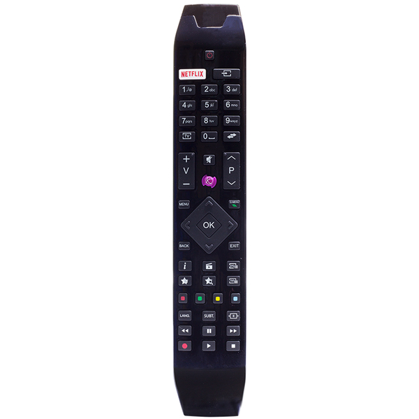 VESTEL NETFLIX-MOR TUŞLU YENİ ÜSTÜ CAMLI-HITACHI RC 49141 LED TV KUMANDA (RC49141-30095562) (5271)