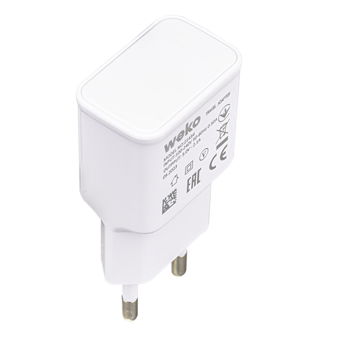 WK-21434 S6 2.1 AMPER ŞARJ BAŞLIK ADAPTÖRÜ + MICRO USB KABLO(NO:3) (5271)