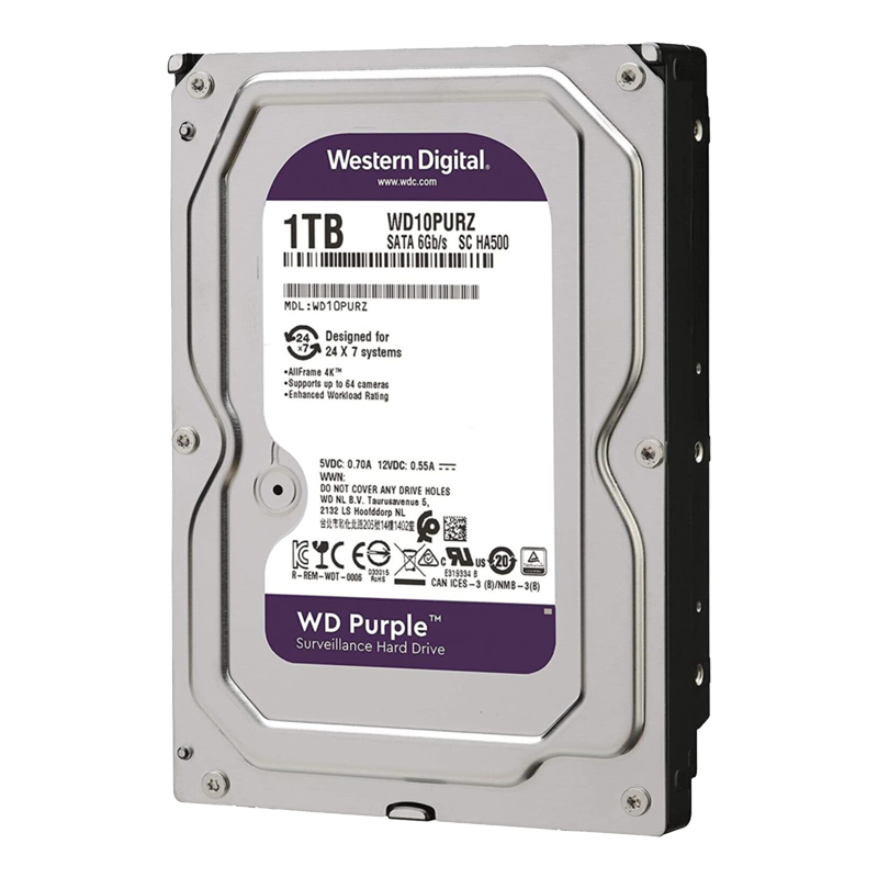 WESTERN DIGITAL PURPLE WD10PURZ 1 TB SATA 6GB/S 7/24 GÜVENLİK HARDDISK (5271)