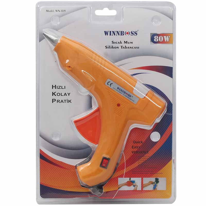 WINNBOSS WN-1179 80 WATT ANAHTARLI SICAK MUM SİLİKON TABANCASI (5271)